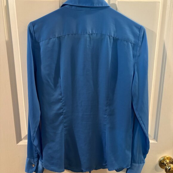 Lauren Ralph Lauren Women's Blue Button-Down Blouse Shirt ~ XS - Picture 5 of 5
